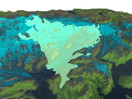 Preview of Columbia Glacier simulation